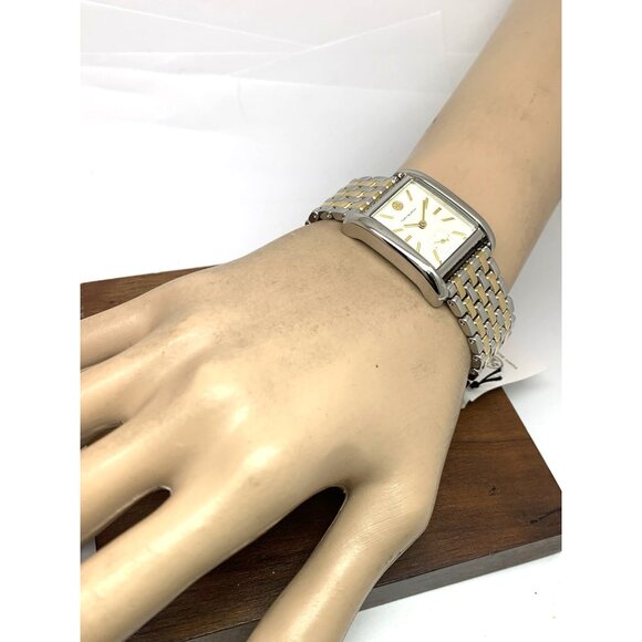 Tory Burch Women's Watch TBW1070 Eleanor Cream Dial Quartz Two Tone Steel 25mm - Picture 4 of 13